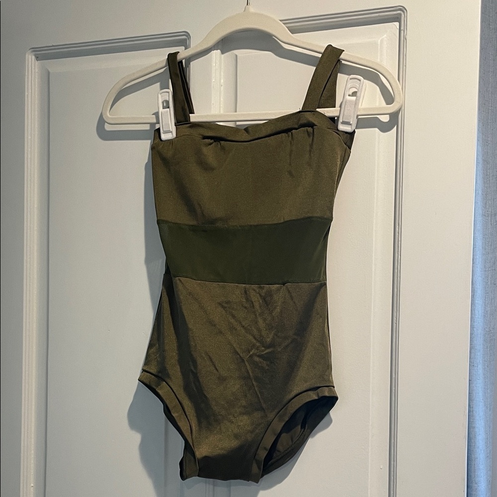 Olive green Chamberlains Goods Leotard Small